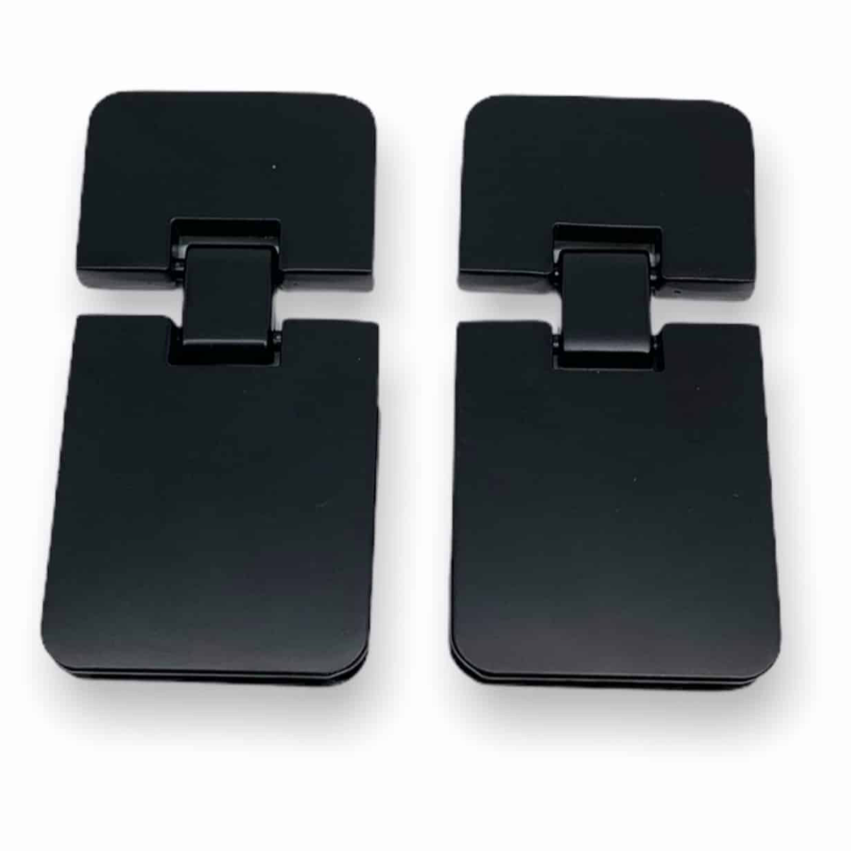 DISCOUNTED Strap Hinge Connectors 1” (25mm) - Matt Black - pack of 2