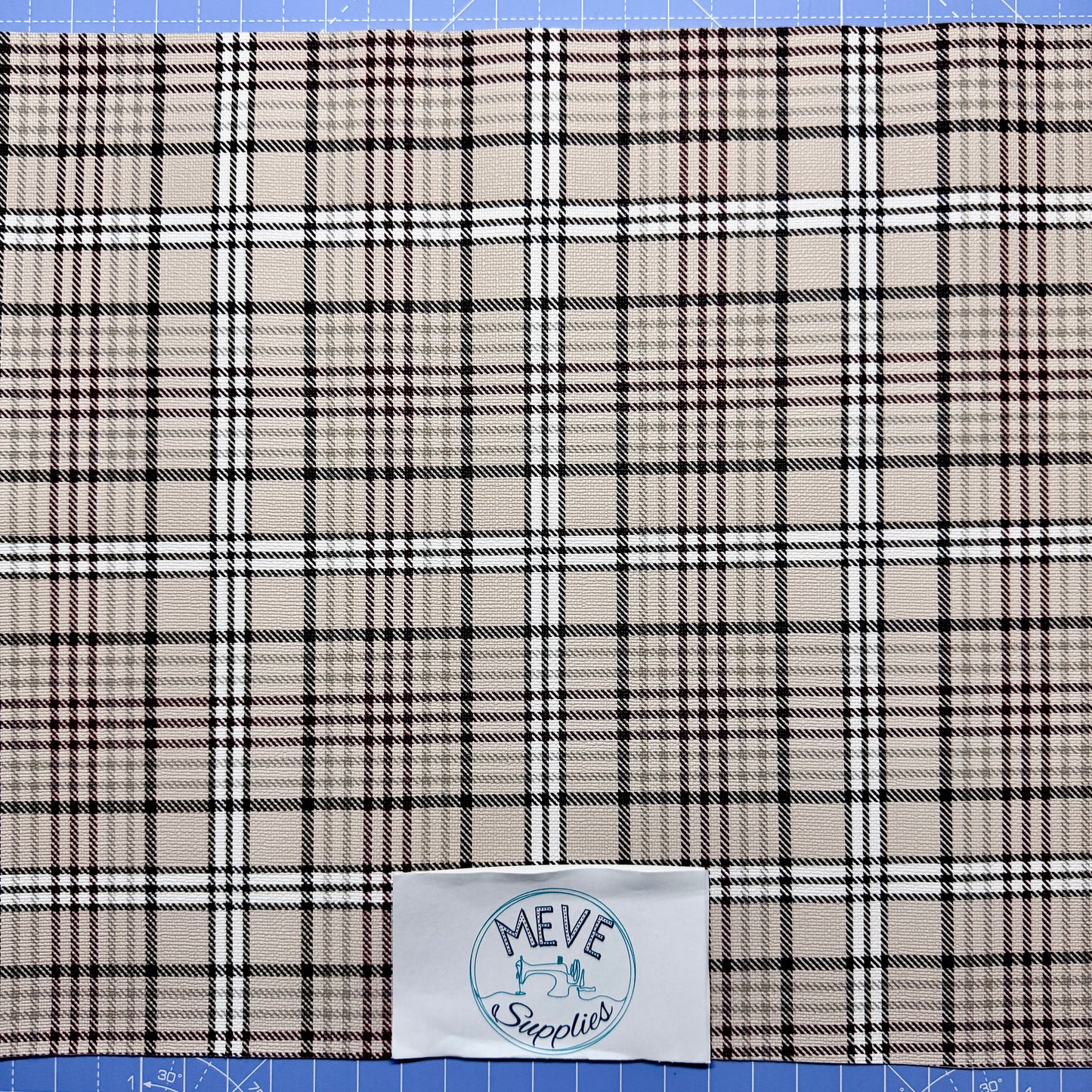 Textured Plaid Vinyl - Beige - TPVB -30x130cm
