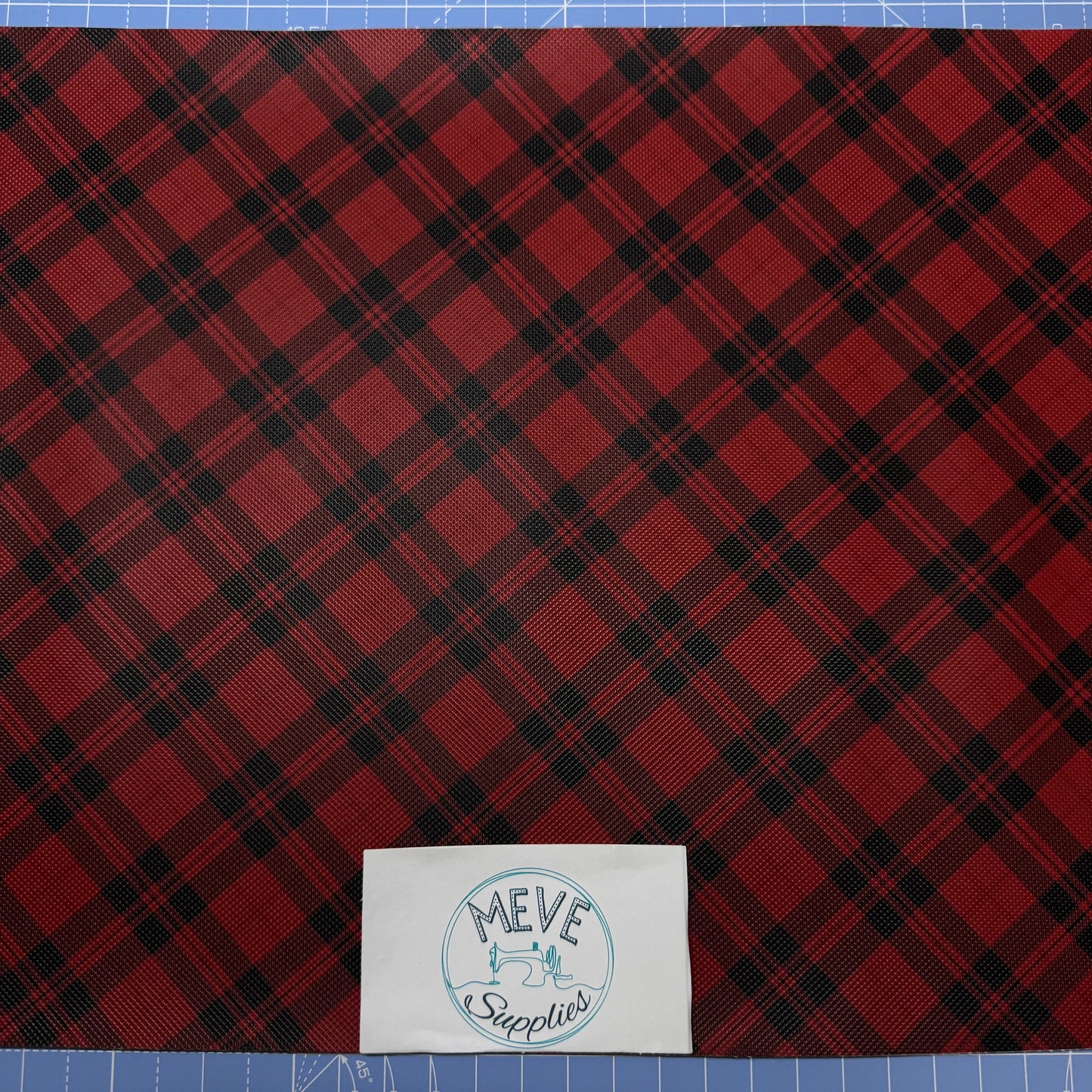 Textured Tartan Vinyl - Red- TTR- 30x130cm