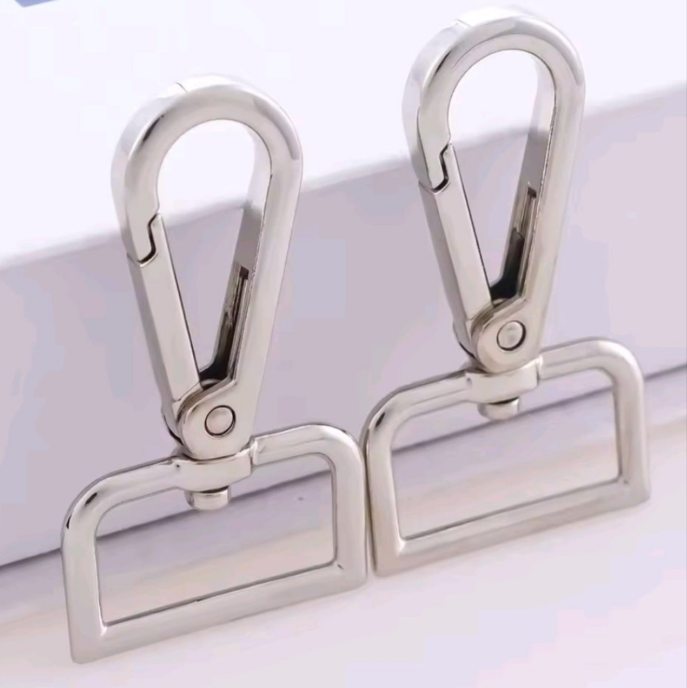 Silver - 25mm - Swivel Clasp / Hook - Pack of 2