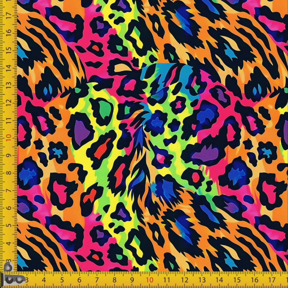 Waterproof Canvas - Neon Leopard - 50cm x 157 cm