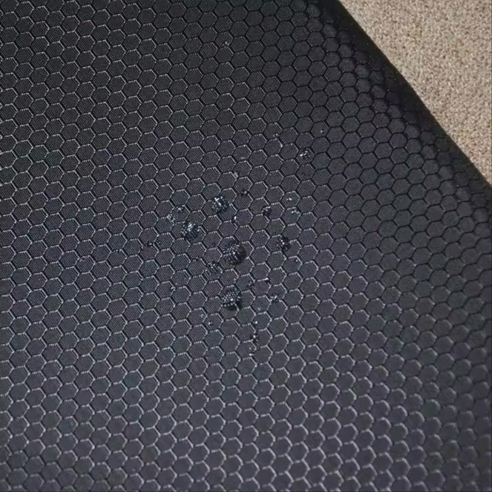 Hexy Waterproof Fabric - Black - 0.5m x 150cm