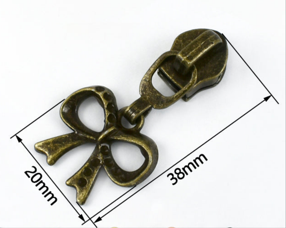 Bow - Rose Gold - #5 Nylon Tape Zipper Pull