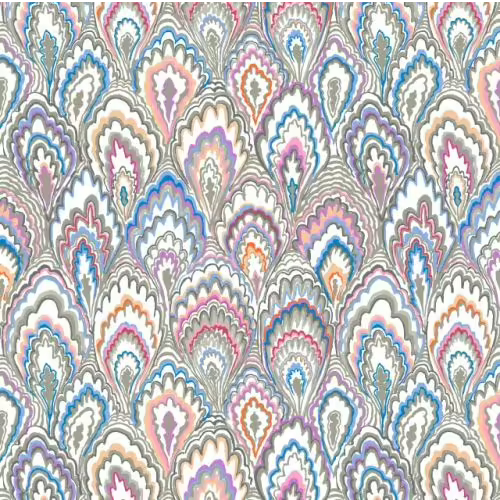 Grey Marble Scallops - Kaffe Fassett Collective | 45cm x 110 cm