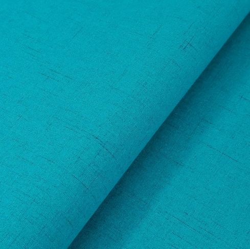 Waterproof Canvas - Linen Effect - Teal green - 50cm x 160 cm