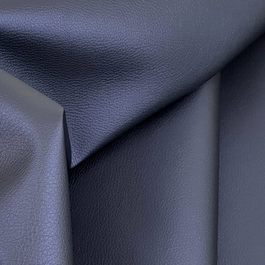 Shimmer Faux Leather / Vinyl - Navy - 50cm x 140 cm