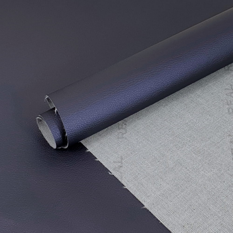 Shimmer Faux Leather / Vinyl - Navy - 50cm x 140 cm