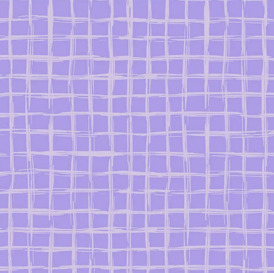 Printed Faux Leather - Lilac Grid -PFLLG - 50cm x 140cm