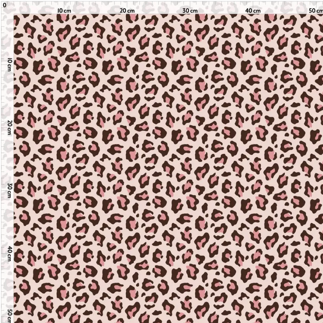 Printed Faux Leather - Pink Leopard - PFLPL - 50cm x 140cm