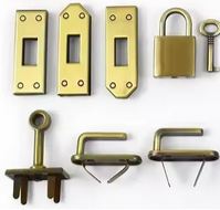 45mm Designer Style Bag Lock Set - Antique Gold / Brass