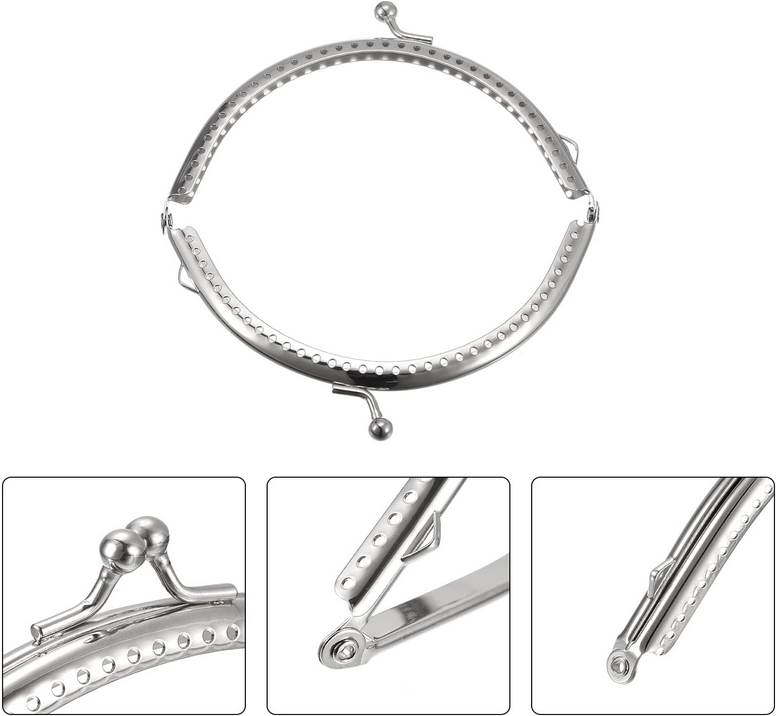 4.13" (10.5 cm) Kiss Clasp - Silver - pack of 1