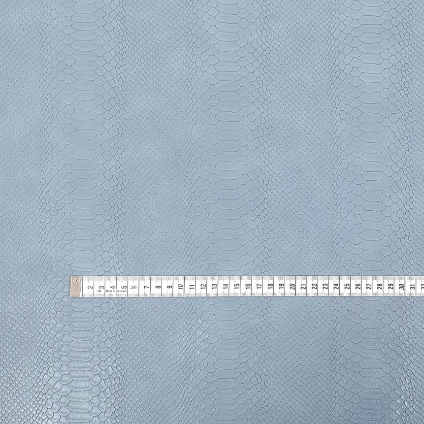 Havy Duty Snake Skin Faux Leather - Light Blue-Grey - 50cm x 140 cm