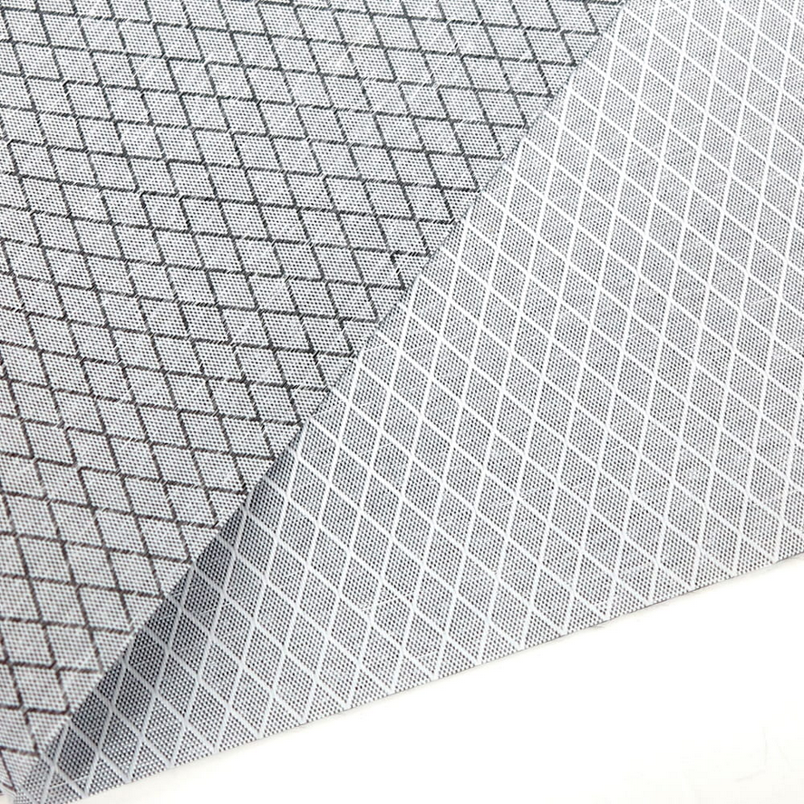 Waterproof Jacquard-like Fabric - Grey Diamonds - 50cm x 150cm