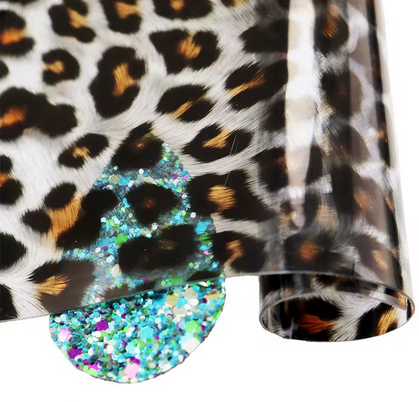 Clear Leopard Vinyl - 1 - Brown/Black - 30x120 cm
