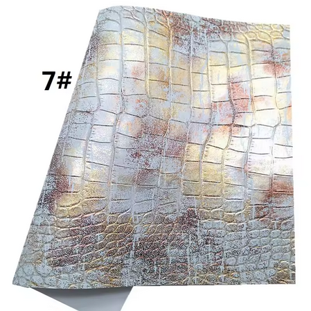 Pre-Order Metallic Croc Faux Leather 30 x 130cm
