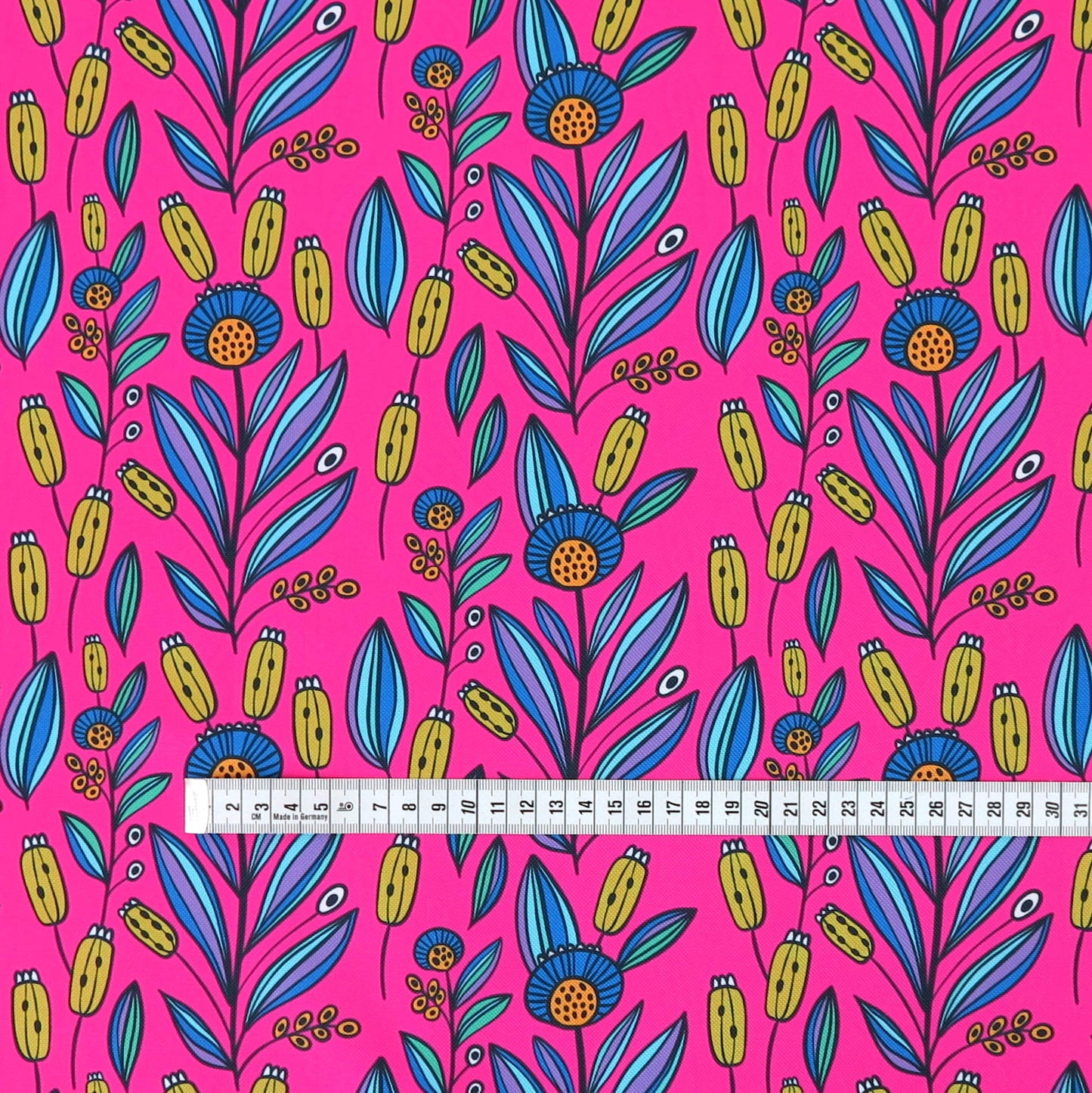 Waterproof Canvas - Neon Floral - 50cm x 157 cm