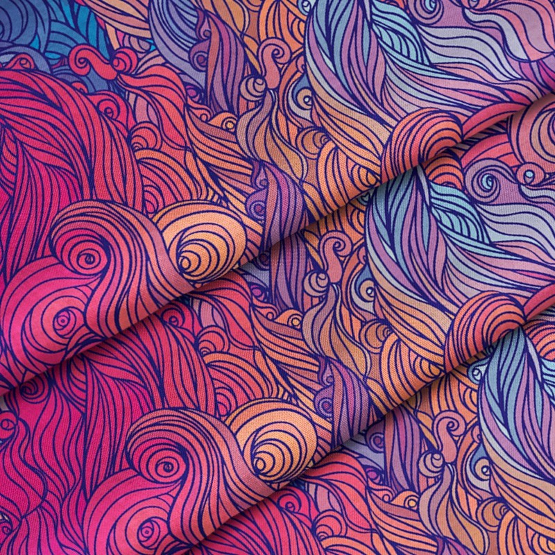 Blue and Pink Waves