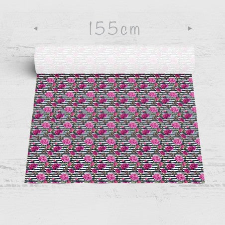Peonies on Stripes