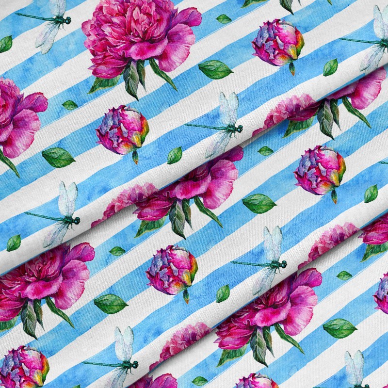 Peonies and Dragonflies