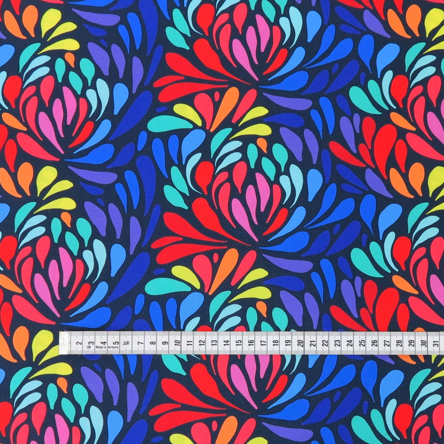 Waterproof Canvas - Colourful Peonies - 50cm x 157 cm