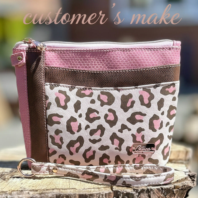 Printed Faux Leather - Pink Leopard - PFLPL - 50cm x 140cm