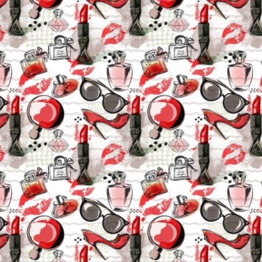 Pre-order Waterproof Canvas  - Red and black make up - 50cm x 157 cm