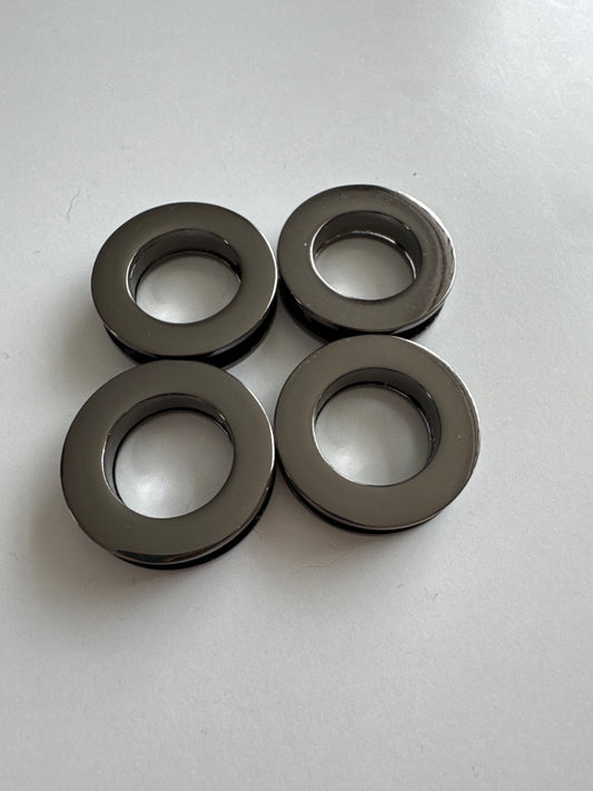 DISCOUNTED Screw Together Grommets - Gunmetal - 3/4" (20mm) - pack of 4