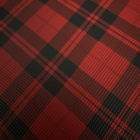 Textured Tartan Vinyl - Red- TTR- 30x130cm