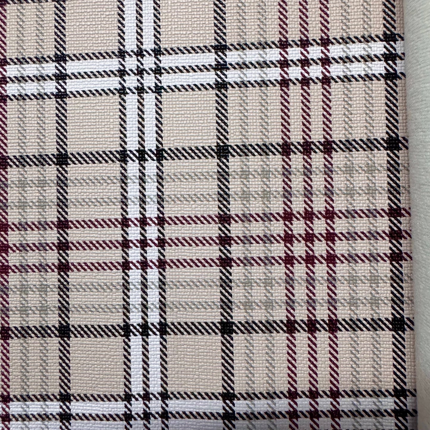 Textured Plaid Vinyl - Beige - TPVB -30x130cm