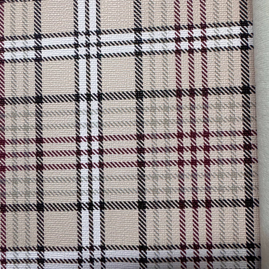 Textured Plaid Vinyl - Beige - TPVB -30x130cm