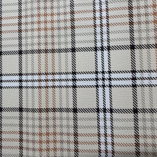Textured Plaid Vinyl - Light Beige - TPVLb -30x130cm