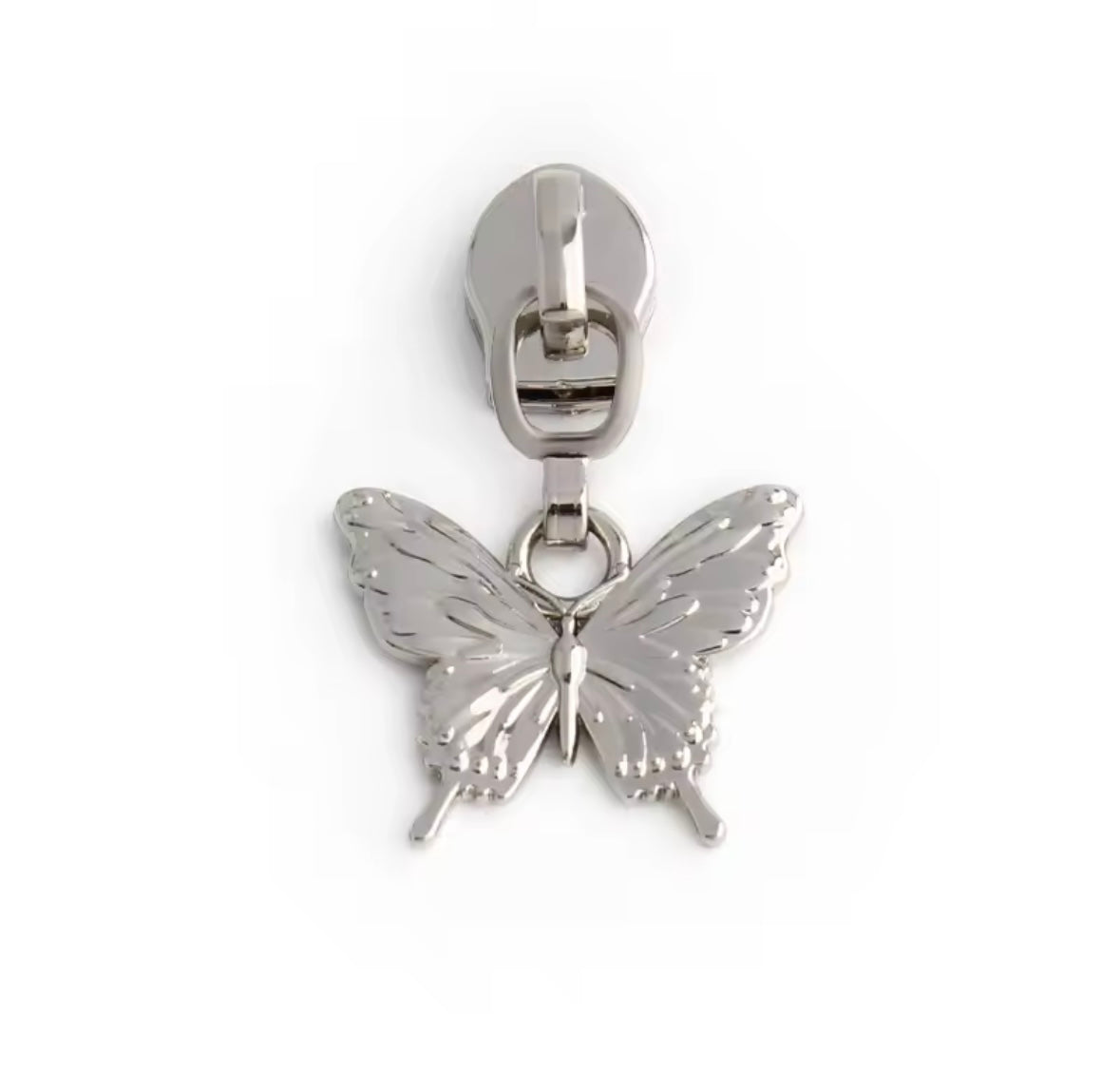 Swallow Tail Butterfly - Silver - #5 Nylon Tape Zipper Pull