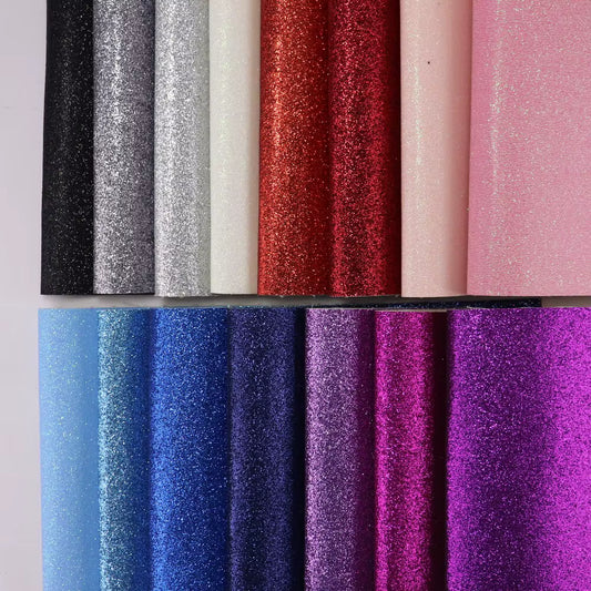 Pre-Order Fine Glitter Faux Leather 30 cm x 130 cm