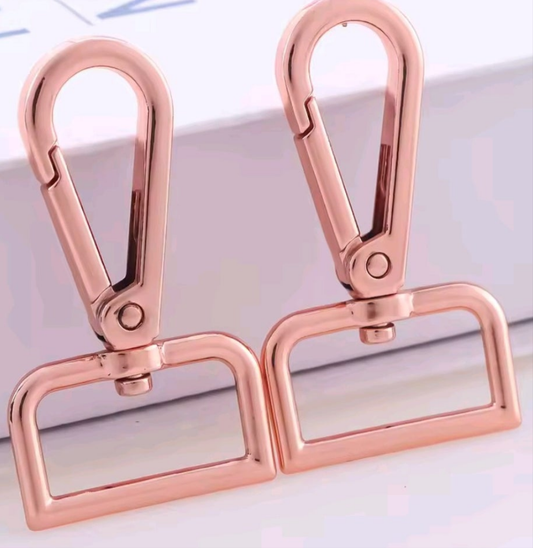 Rose Gold - 25mm - Swivel Clasp / Hook - Pack of 2