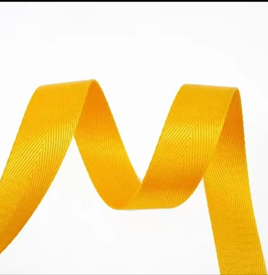 Nylon Webbing - 25mm wide- 1m - Sunny Yellow