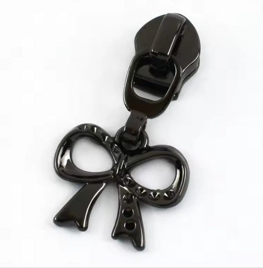Bow - Gunmetal - #5 Nylon Tape Zipper Pull
