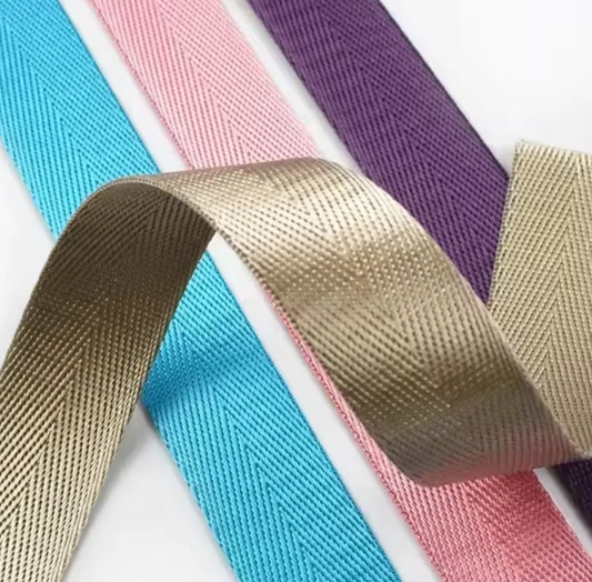 Nylon Webbing - 25mm wide- 1m - Sandy Beige