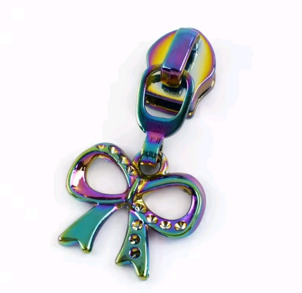 Bow - Rainbow - #5 Nylon Tape Zipper Pull