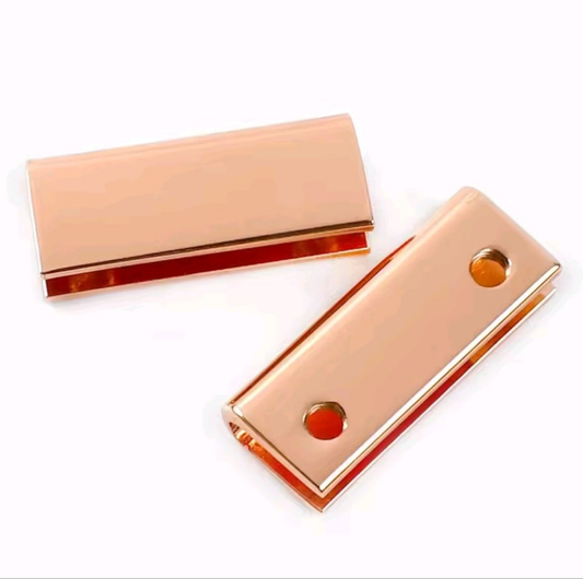 Rose Gold - Strap Ends - 25mm - pack of 2