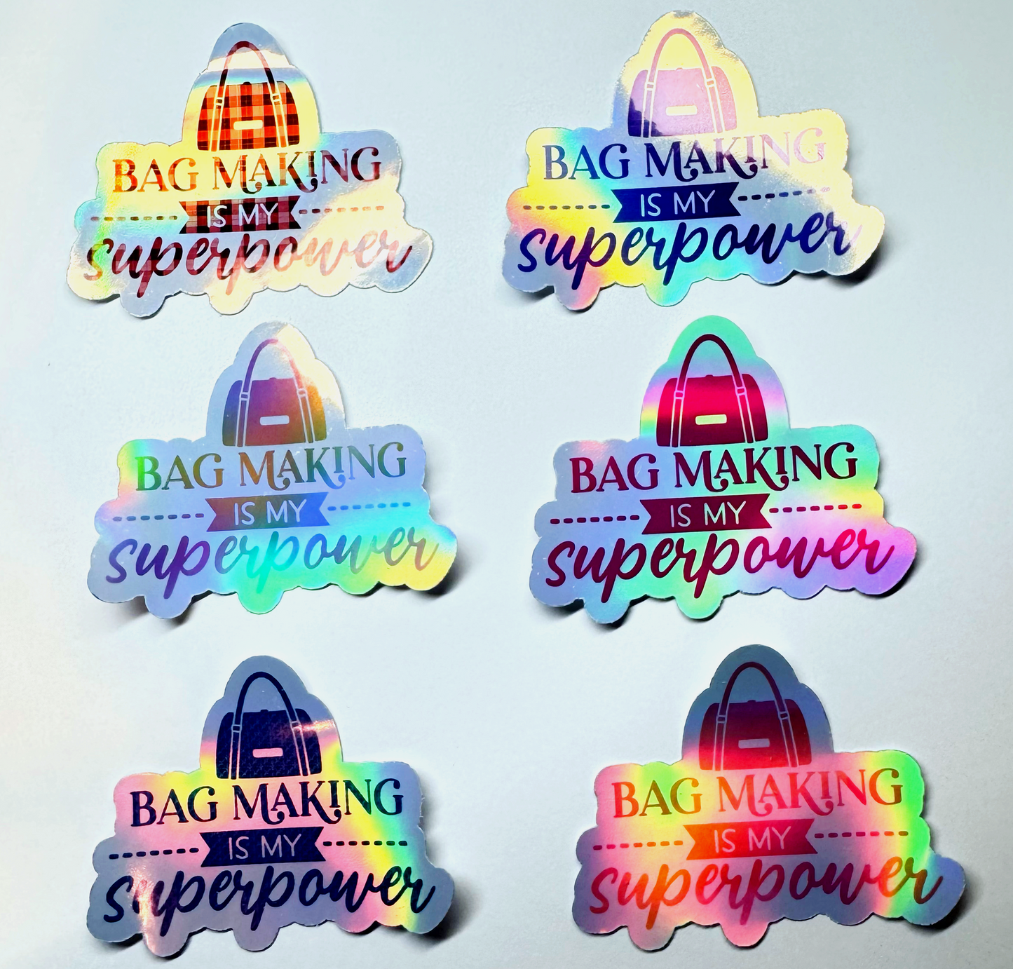 Holographic "Superpower" Sticker