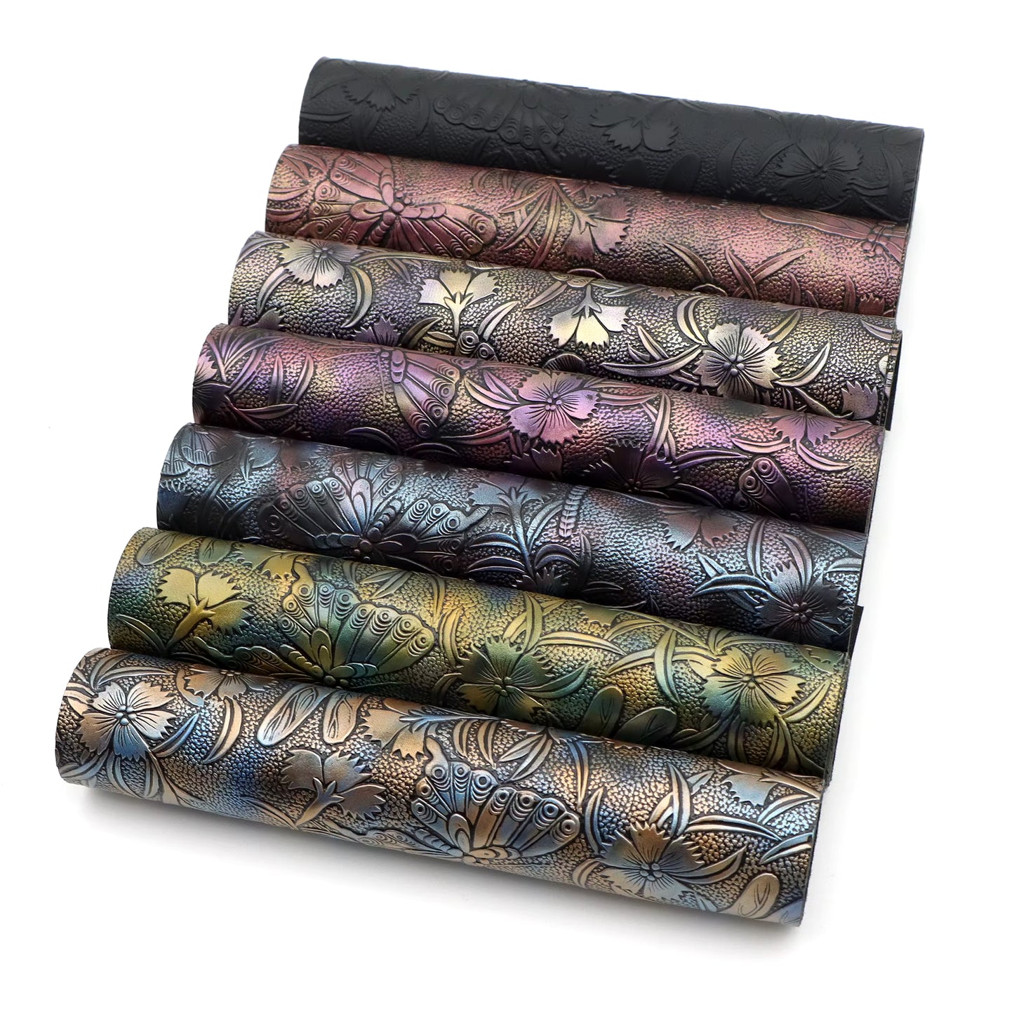 Pre-Order - Butterfly& Dragonfly Embossed Vinyl / Faux Leather -30x130cm - Choose Your Colour