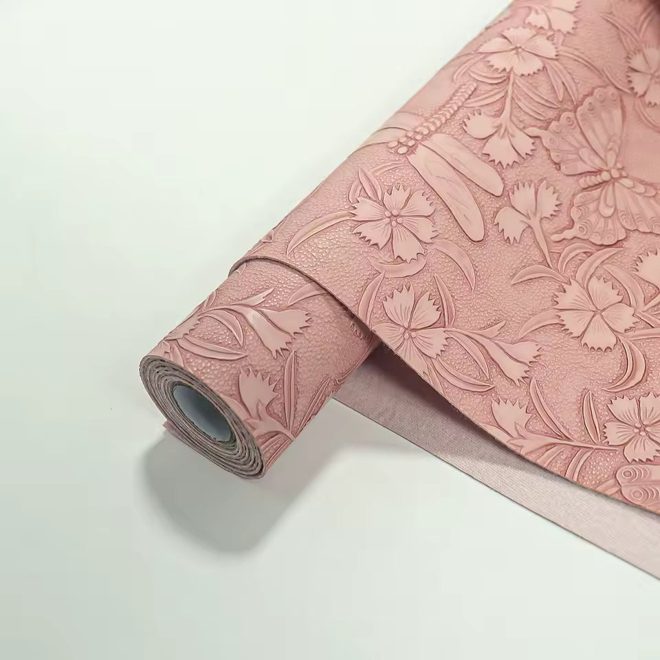 Pre-Order - Embossed Butterfly & Dragonfly Vinyl - 30 x 130 cm -  Choose Your Colour