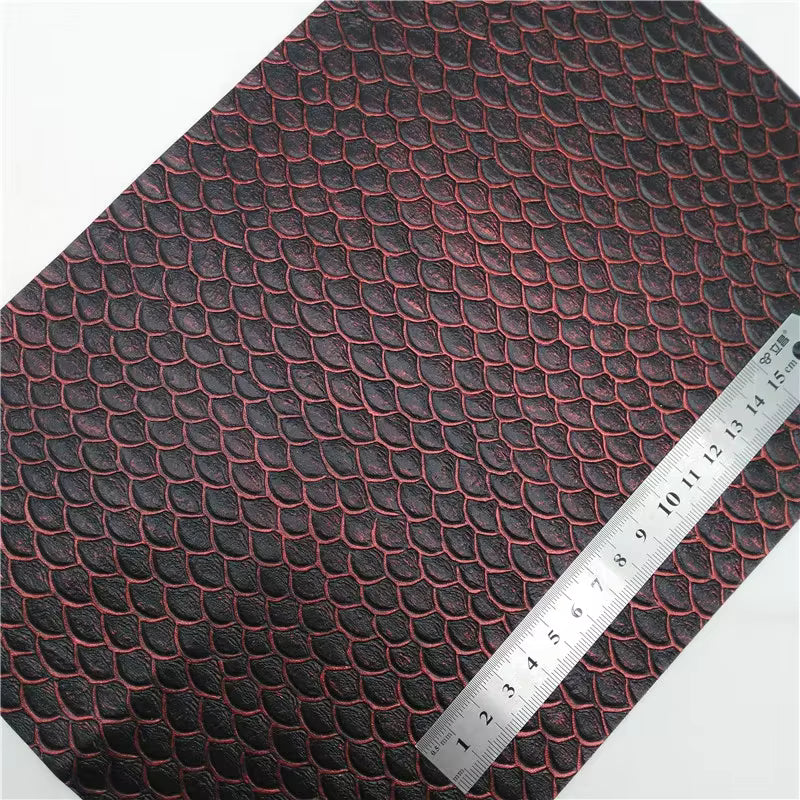 Pre-Order -  Embossed Scale Vinyl / Faux Leather -30x130cm - Choose Your Colour