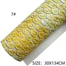 Pre-Order -  Embossed Scale Vinyl / Faux Leather -30x130cm - Choose Your Colour