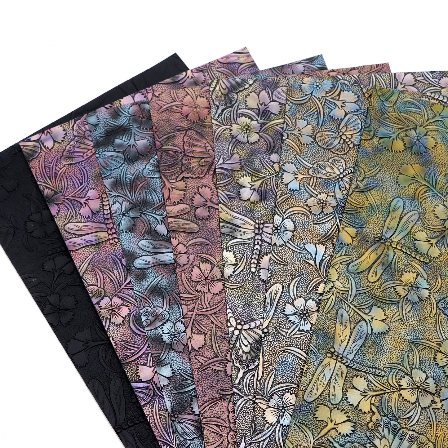 Pre-Order - Butterfly& Dragonfly Embossed Vinyl / Faux Leather -30x130cm - Choose Your Colour