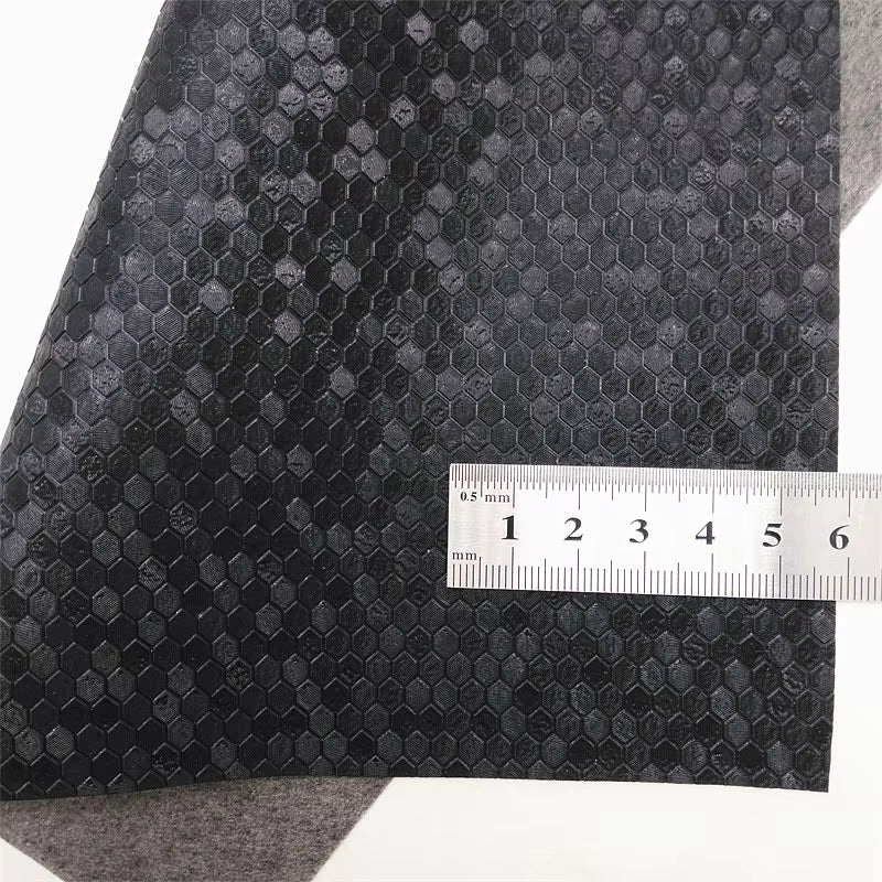 Pre-Order -  Embossed  Honeycomb Pattern Vinyl / Faux Leather -30x130cm - Choose Your Colour