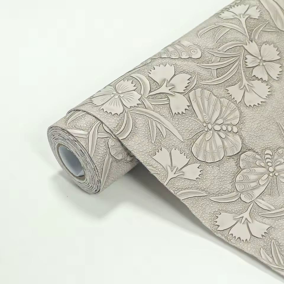 Pre-Order - Embossed Butterfly & Dragonfly Vinyl - 30 x 130 cm -  Choose Your Colour