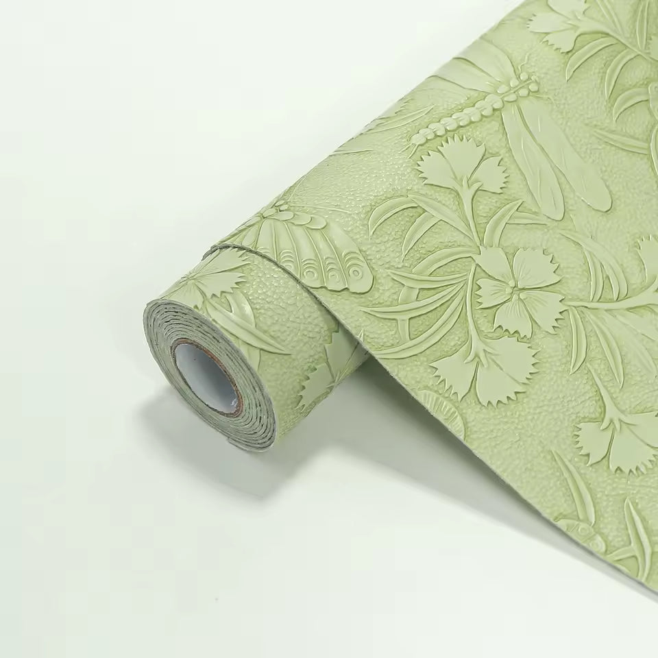 Pre-Order - Embossed Butterfly & Dragonfly Vinyl - 30 x 130 cm -  Choose Your Colour