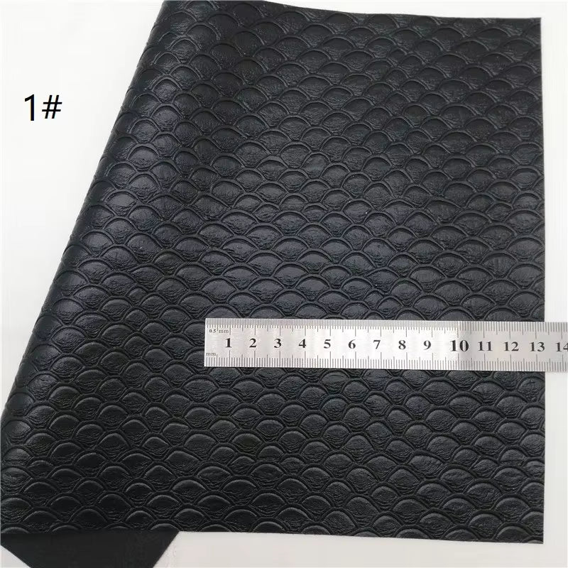 Pre-Order -  Embossed Scale Vinyl / Faux Leather -30x130cm - Choose Your Colour