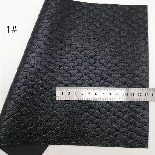 Pre-Order -  Embossed Scale Vinyl / Faux Leather -30x130cm - Choose Your Colour
